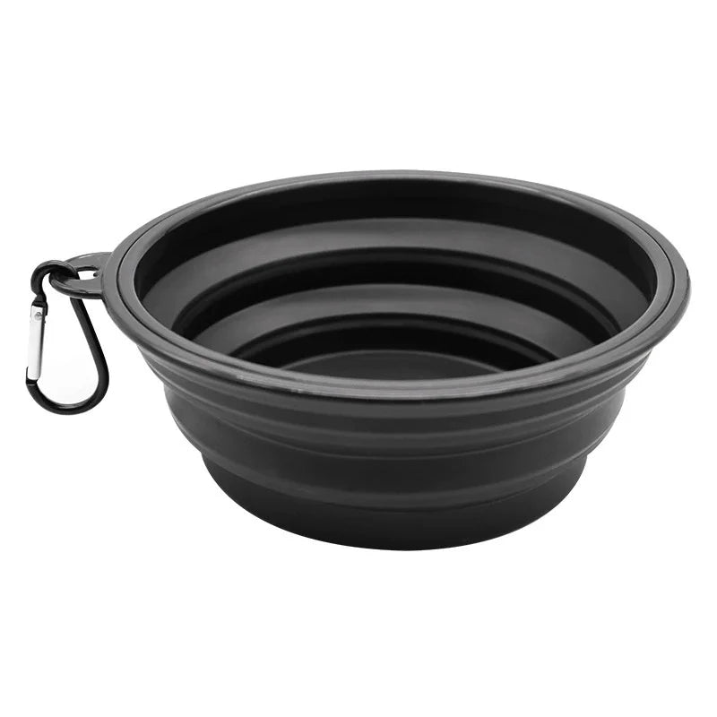 Gamelle silicone chien noire pliable