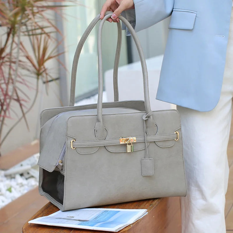 Sac transport chien cuir