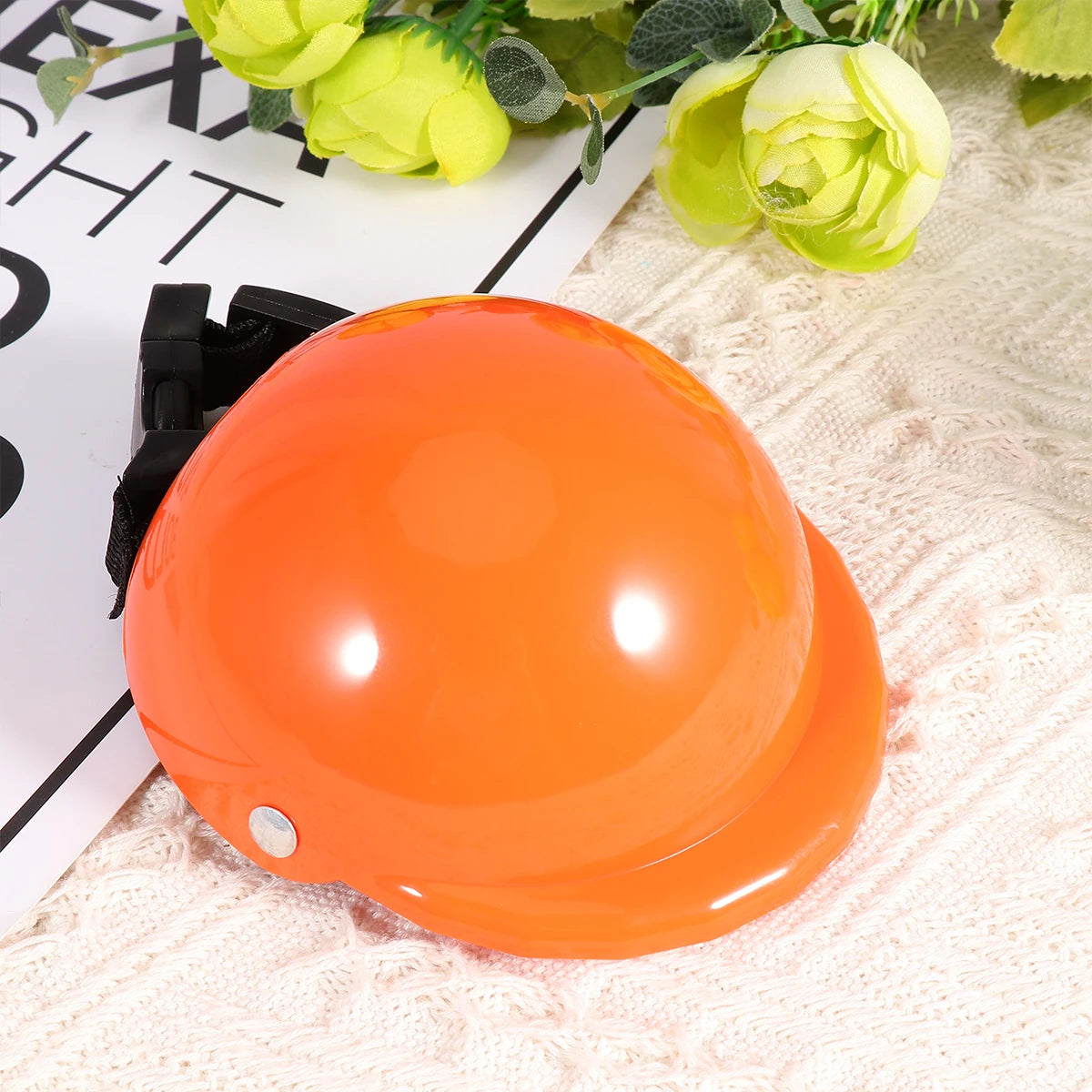 Casque chantier chien