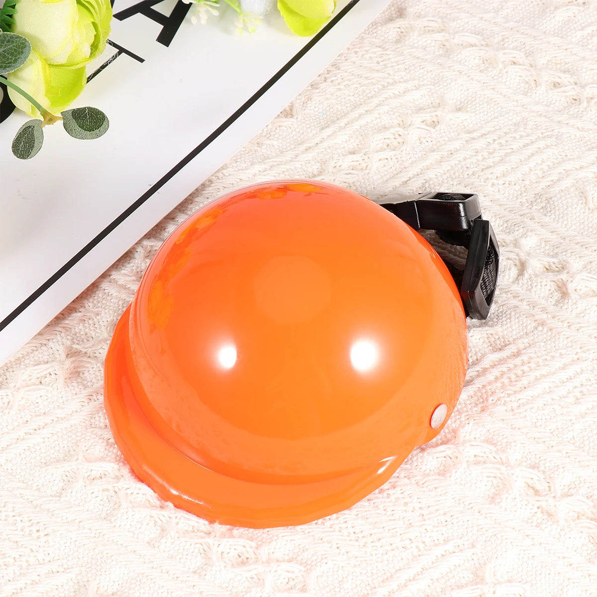 Casque chantier chien