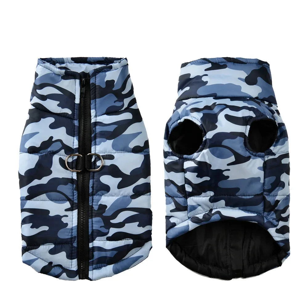 Doudoune camouflage chien