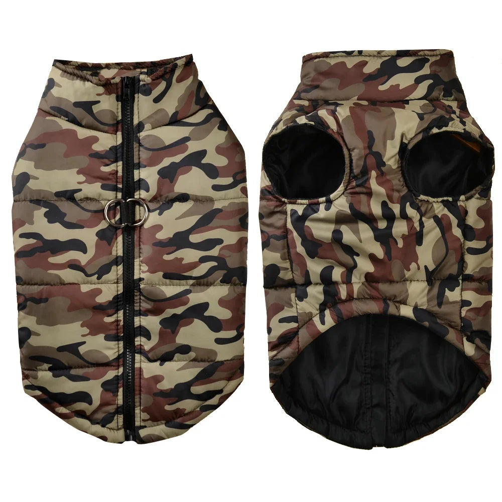 Doudoune camouflage chien