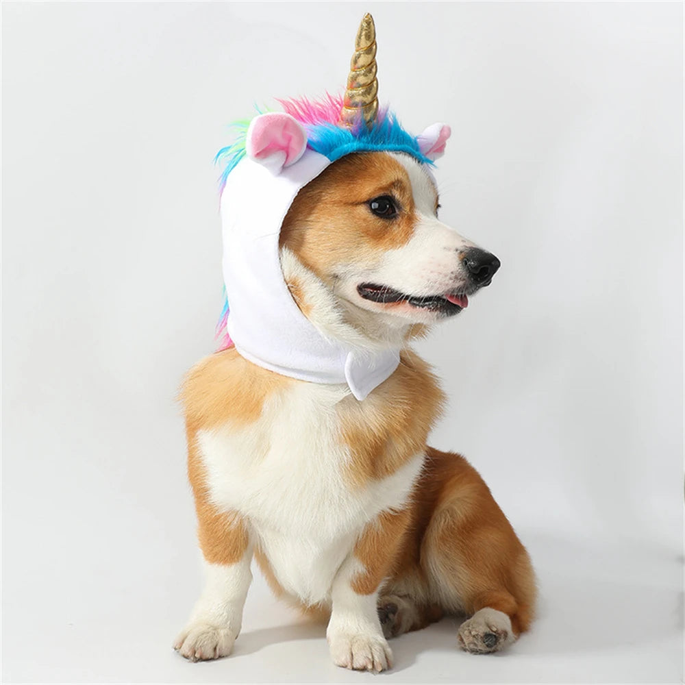 Bonnet licorne pour chien