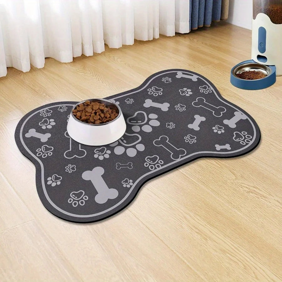 Tapis sous gamelle chien