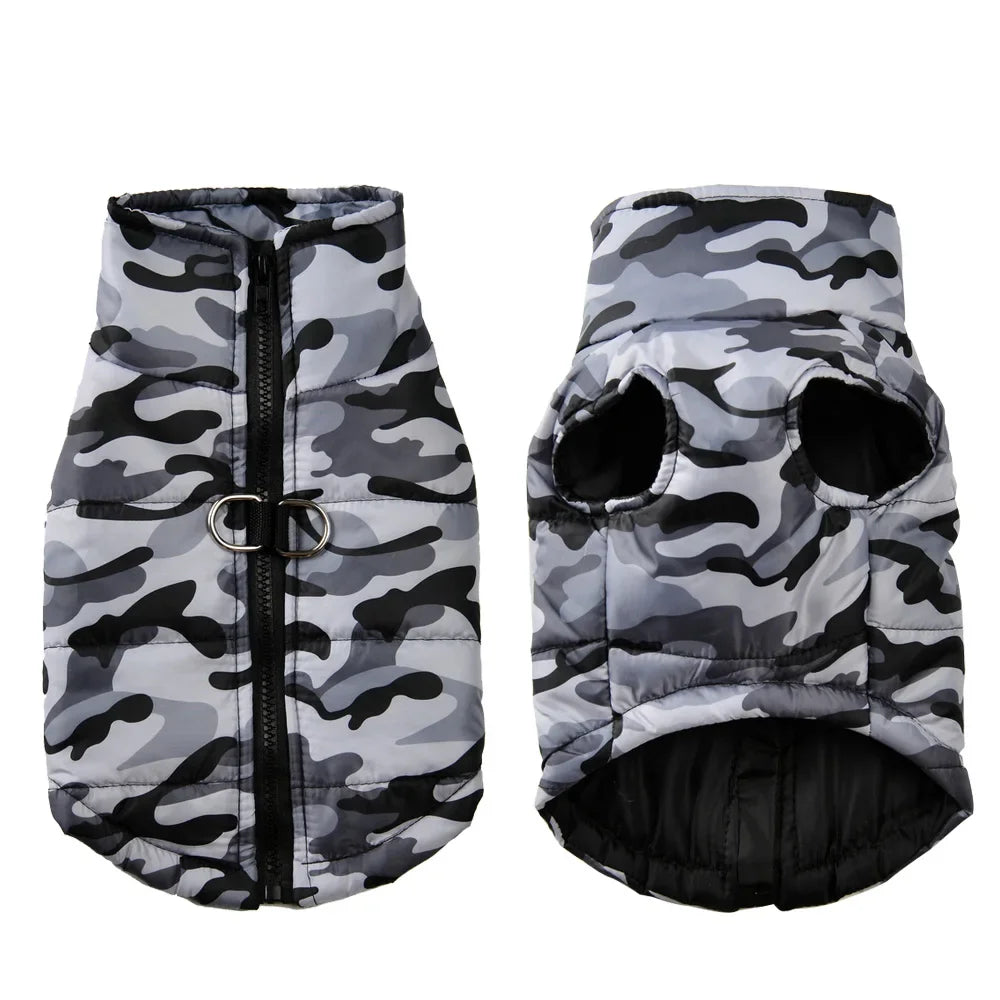 Doudoune camouflage chien