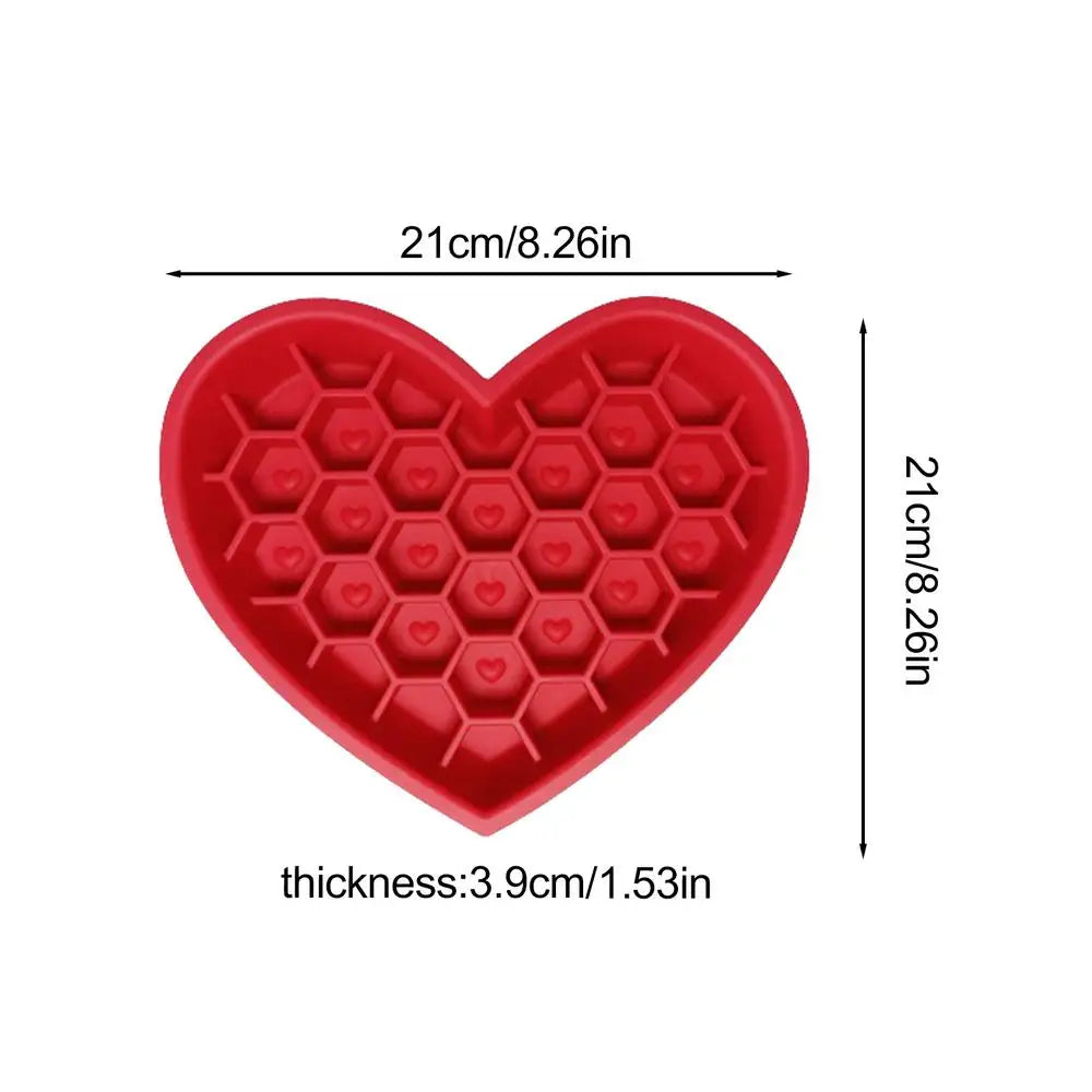Gamelle anti glouton coeur chien