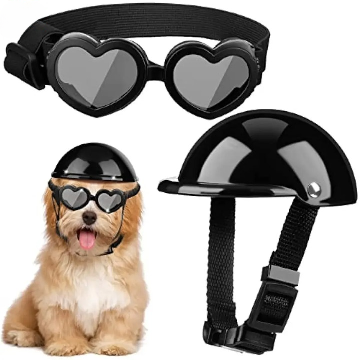 Casque chien pour side car