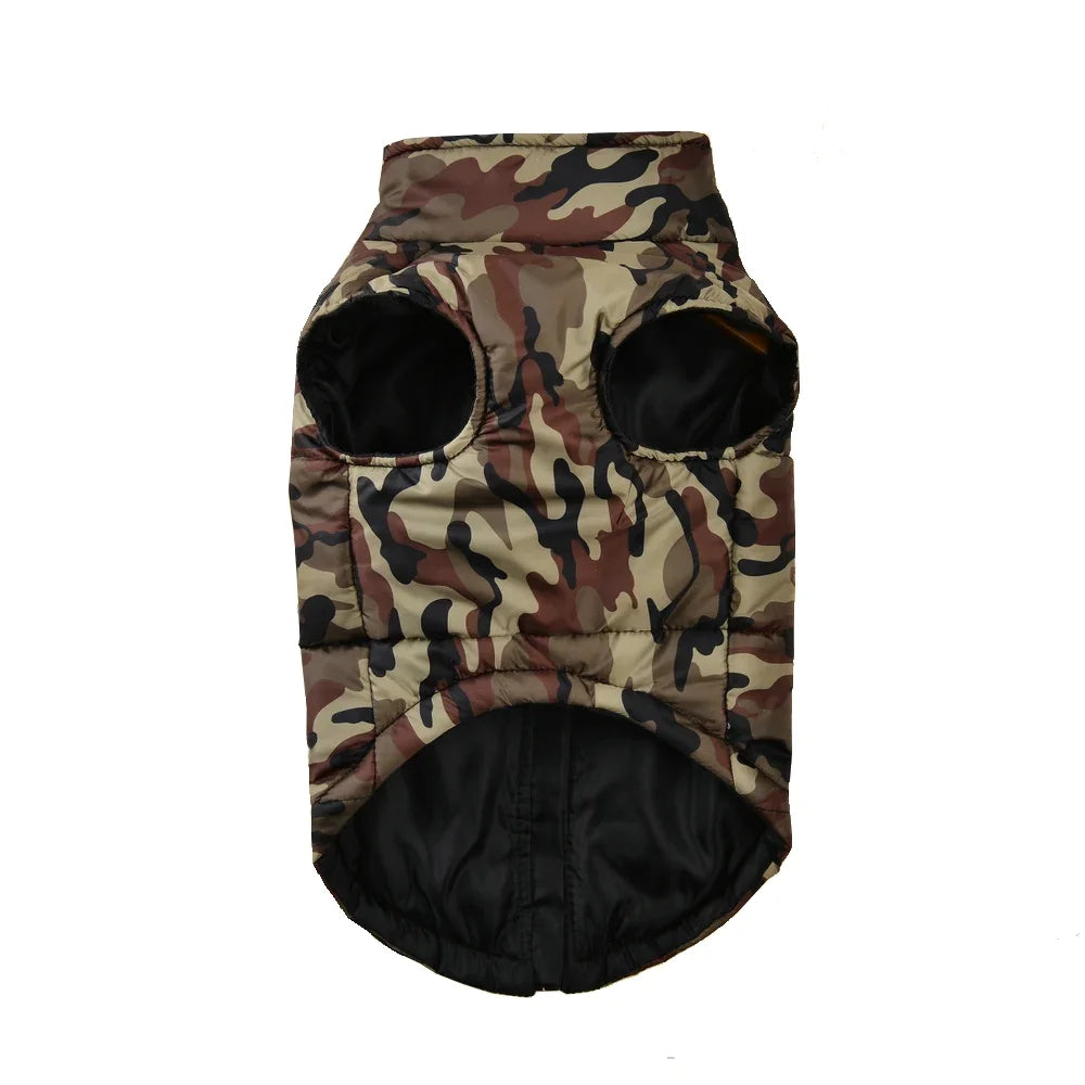 Doudoune camouflage chien