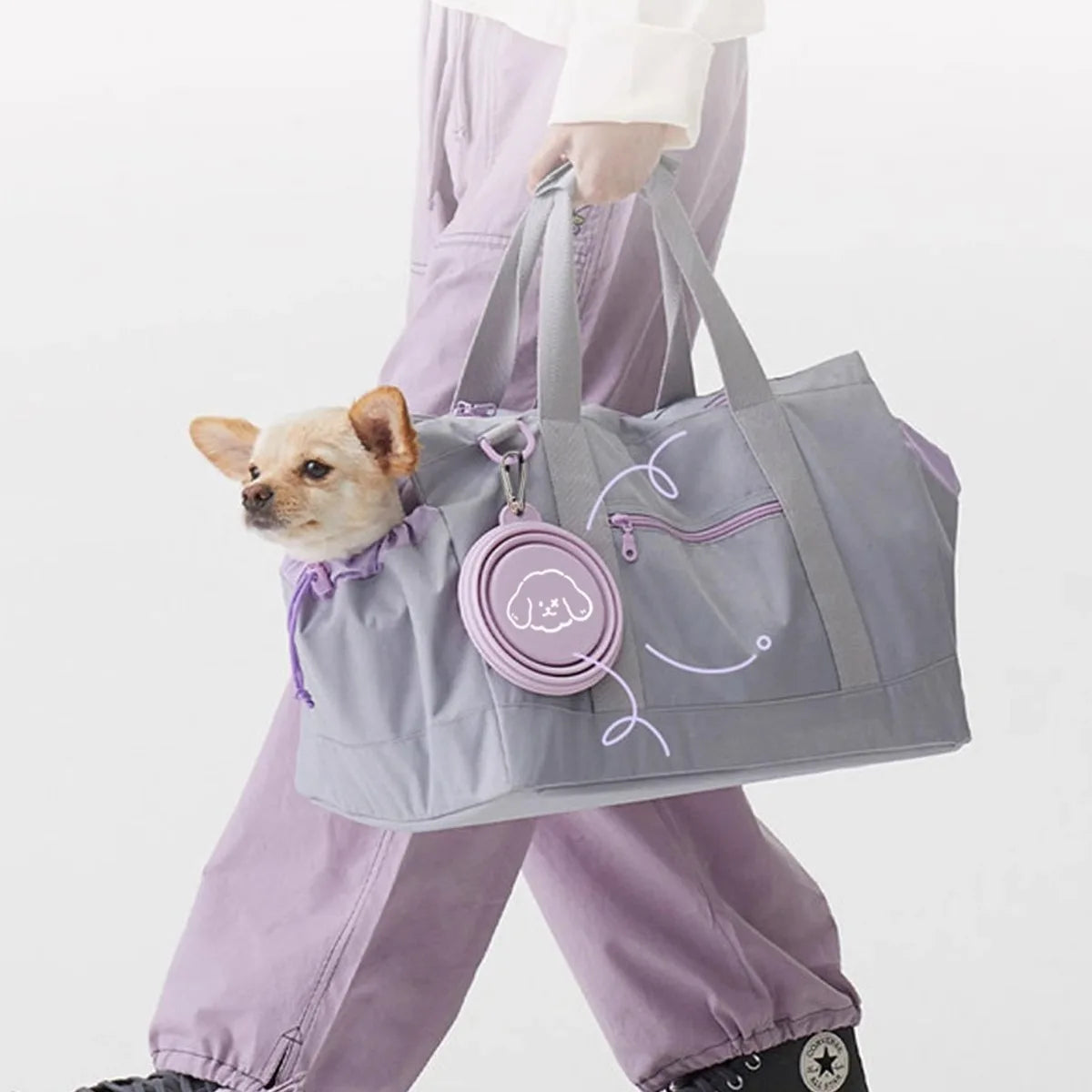 Gamelle pliable de transport pour chien