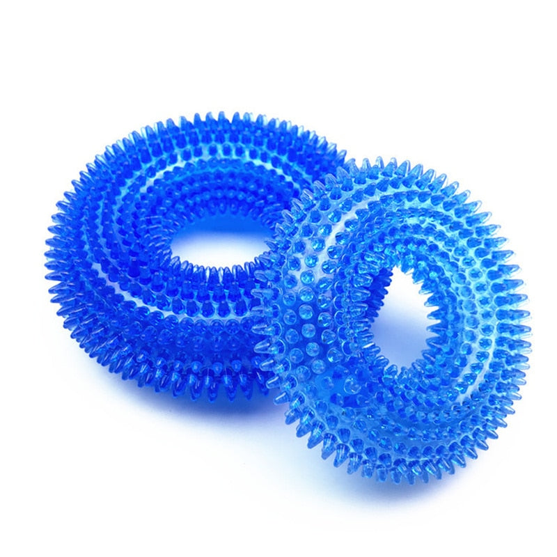 Pet Toys Bite Resistant Sound Toy Ball Chew Teeth Clean Large Dog Golden Retriever Barbed TPR Train Teeth Cleaning Jouet Chien