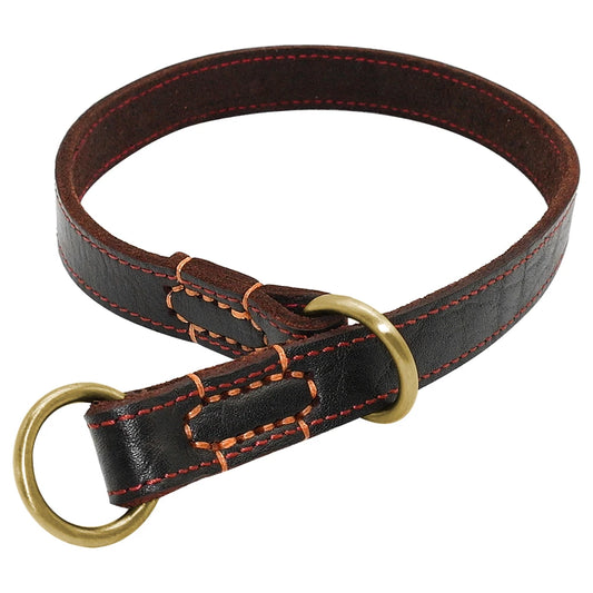 Collier étrangleur en cuir pour chien