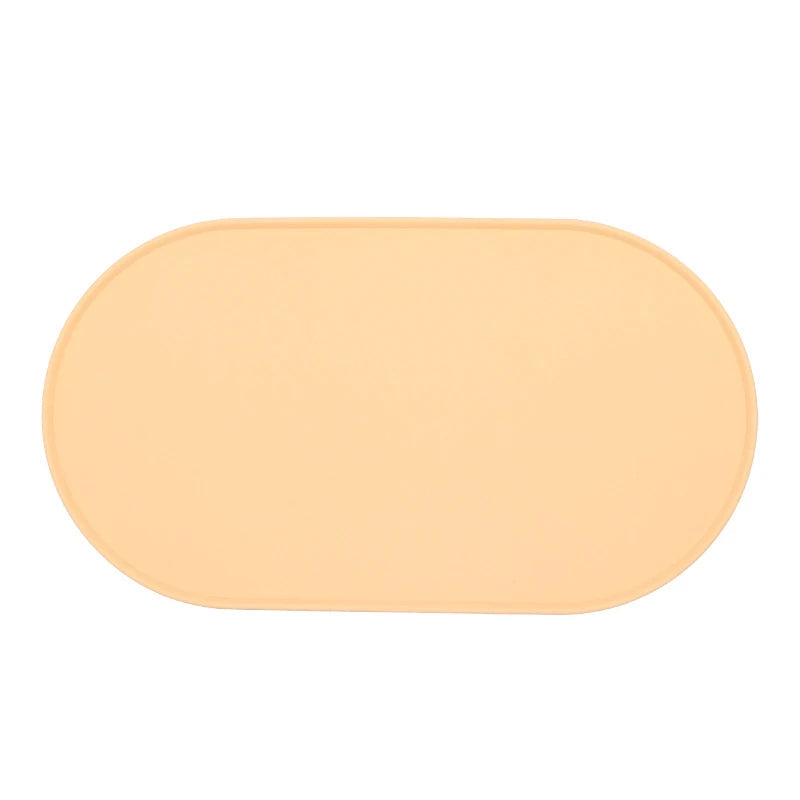 Tapis beige pour gamelle chien