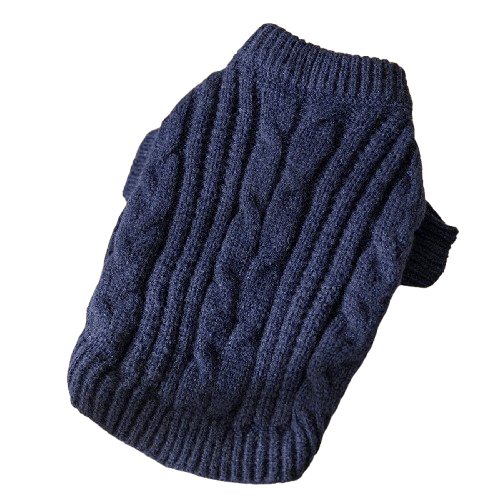 Pull col roulé chien