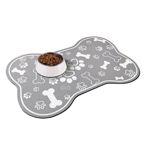 Tapis sous gamelle chien