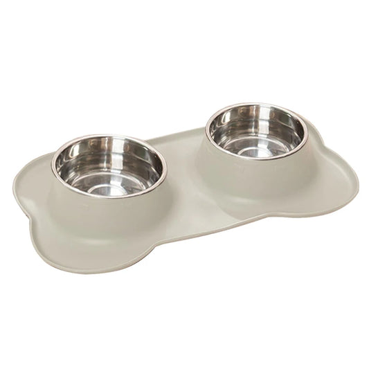 Set gamelle chien sur tapis silicone