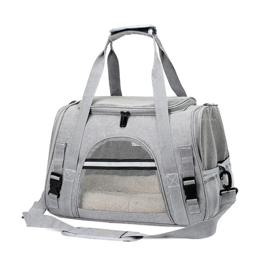 Sac de transport gris pour chiot