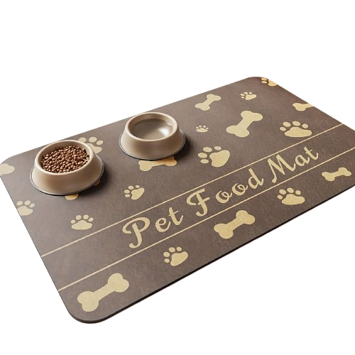 Tapis de gamelle chien humour