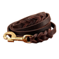 Collier chien cuir tressé