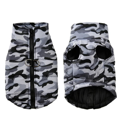 Doudoune camouflage chien