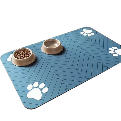 Tapis absorbant gamelle chien