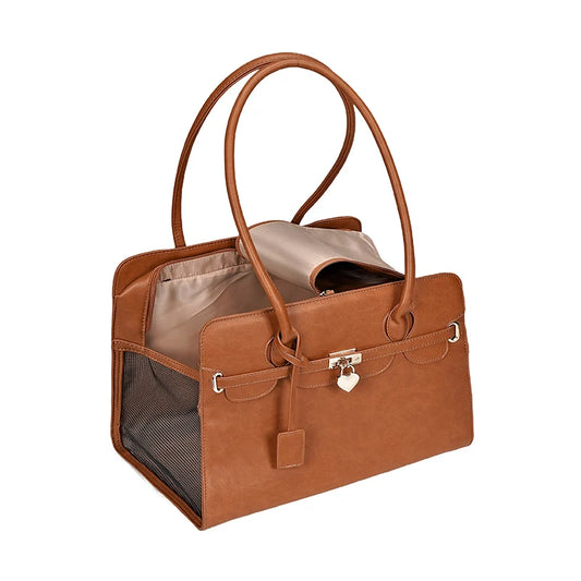 Sac transport chien cuir