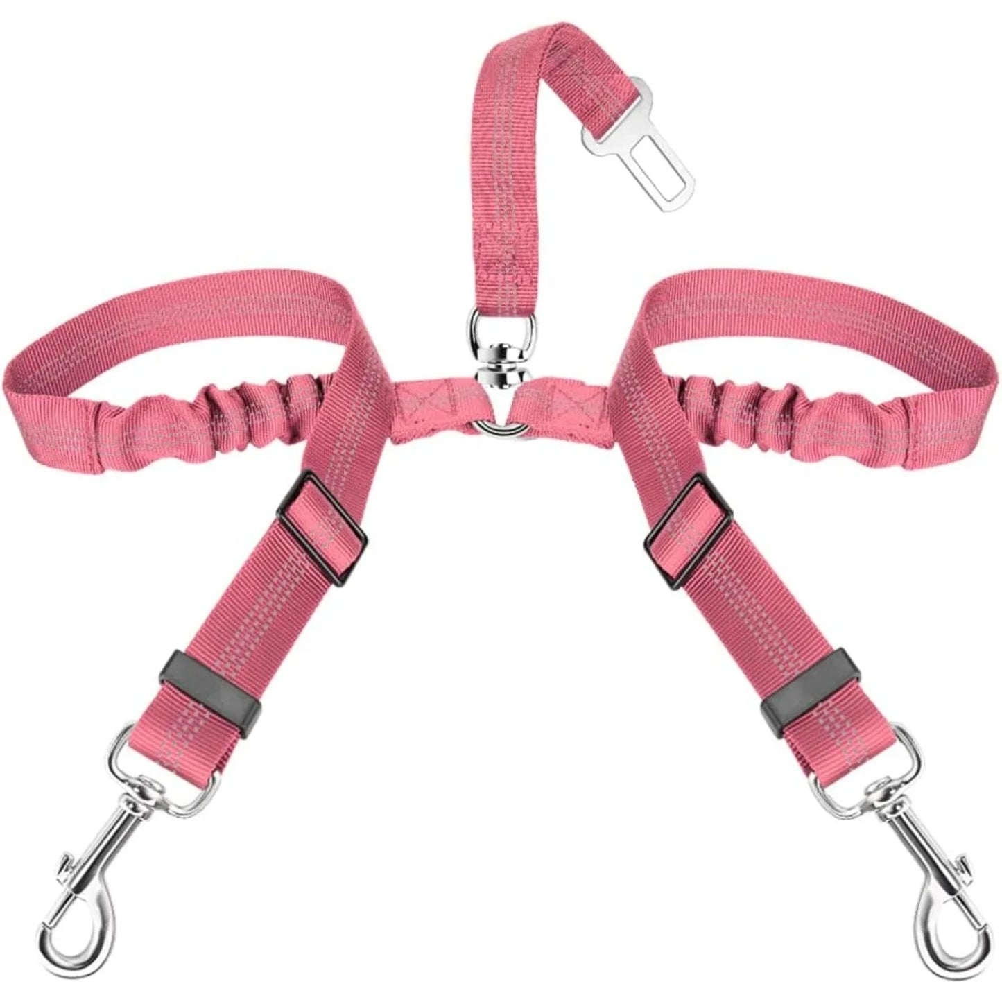 Double attache ceinture de sécurité chien