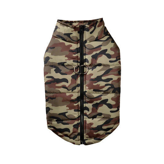 Doudoune camouflage chien