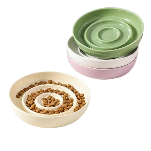 Gamelle anti glouton chien ceramique